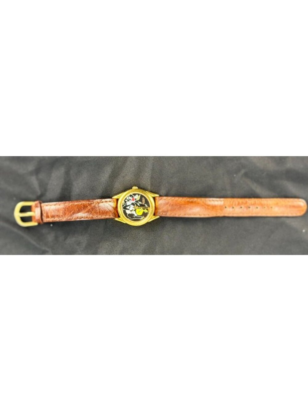 Vintage Armitron Tweety Bird & Sylvester Watch Looney Tunes Leather New‎ Battery